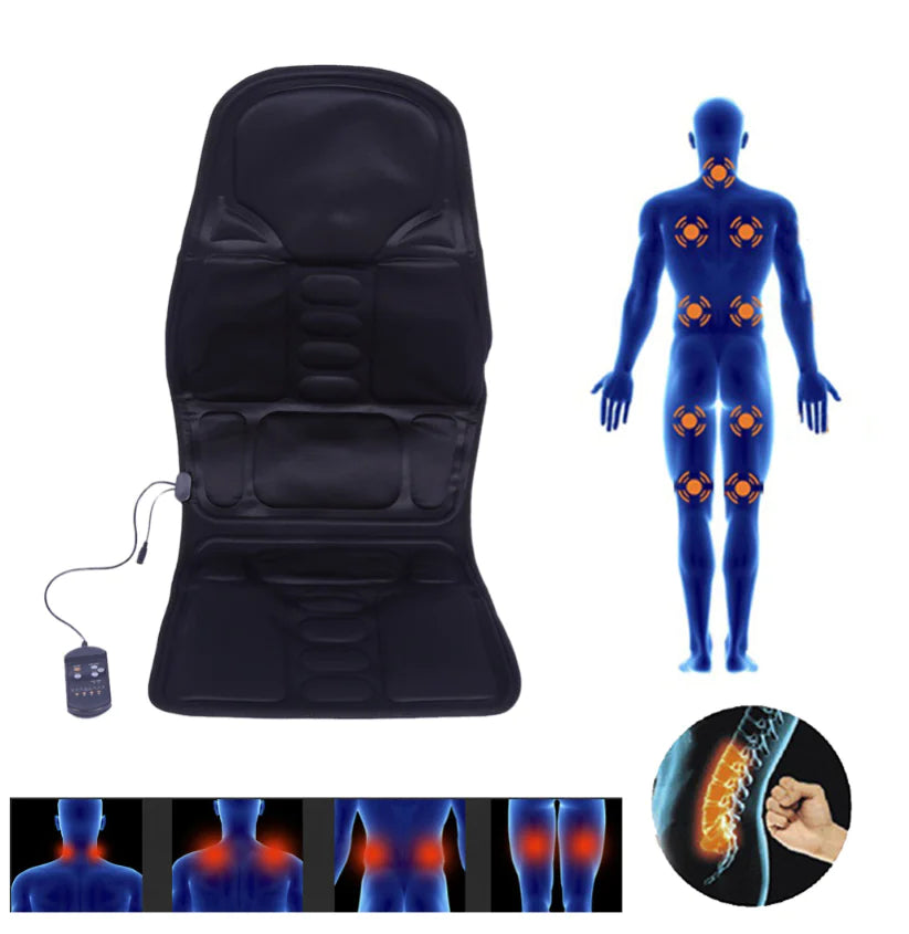 Massage cushion in use on chair
