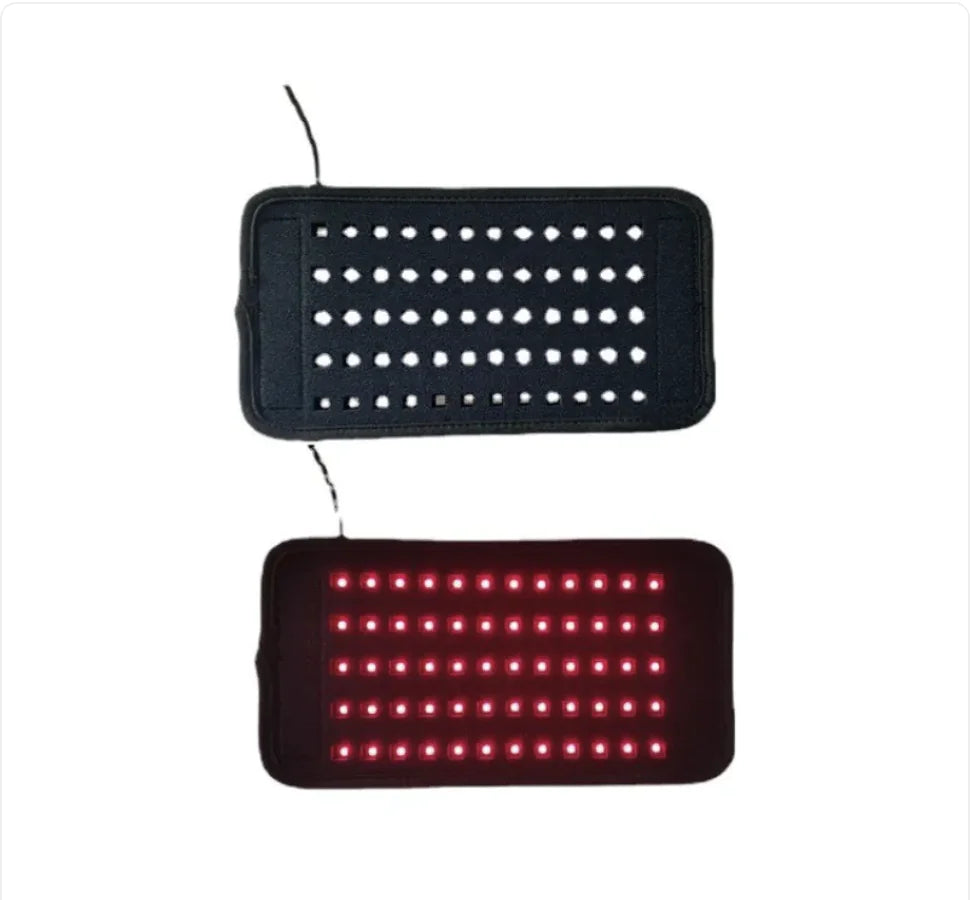 Red light therapy belt worn on back